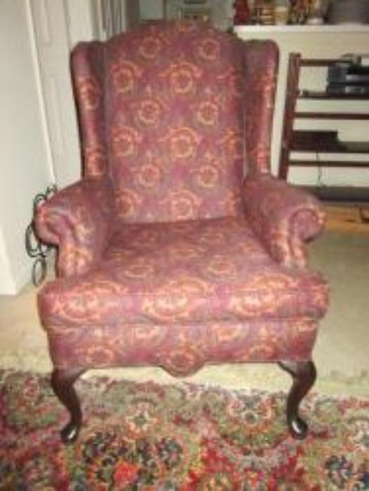 Wing Back Chair - Spring Bottom with snake head feet
