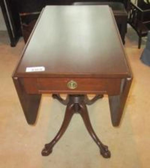 Drop Leaf Side Table with Ball & Claw Feet