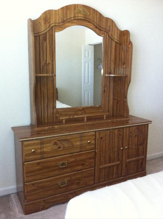 Bedroom furniture--beds, dressers, nightstands and chest.