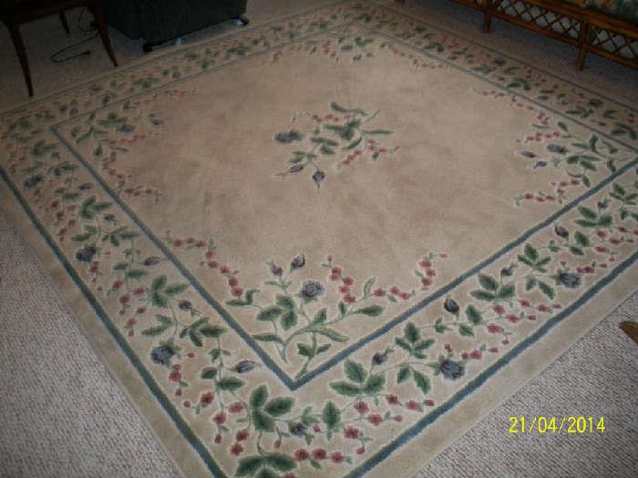 Large square area rug