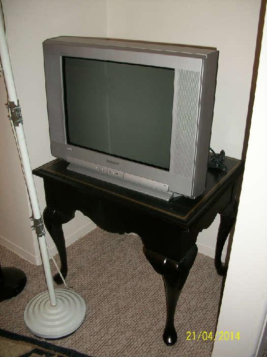 end table and TV