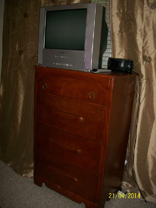 4 drawer chest dresser and TV