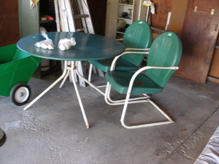 60's patio set bouncy chairs