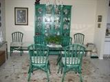 Ficks Reed Rattan Dining Table w/6 Chairs