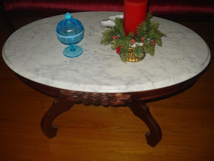 Oval Marble Top Table 