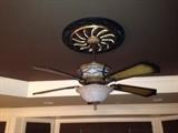 Assortment of very good quality ceiling fans. This one has up and down lighting with matching medallion. $500 with medallion.  Others for $350.