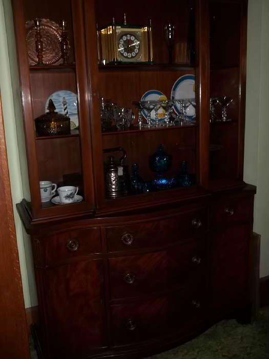 gorgeous vintage mahogany china cabinet