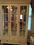 cream china cabinet (lighted)