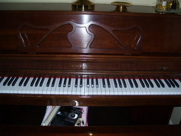 Close up of Kimball piano
