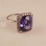 OVER 7ct Tanzanite Ring with Diamonds!