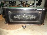 Victorian black metal planter