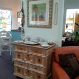 Lexington White Wash Chest & Decor