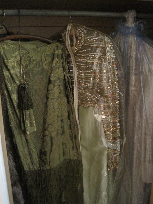 Circa 1960-70 handmade "flapper" dress, vintage beaded dress.
