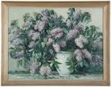 Lot# 1007 Dmitri Arkadievich Nalbandian (1906-1993 Russian / Armenian) Lilacs in a clay pot, oil on canvas, 26'' H x 34'' W, est: $5000/7000