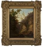 Lot# 1050 Frederick Richard Lee R.A. (1798-1879 United Kingdom)
  
Bridge in a landscape, oil on panel, 12'' H x 10'' W, est: $400/600