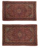 Lot# 1118 A matched pair of Persian rugs Early 20th century, Kashan variety, each wool on cotton foundation, 6'1'' H x 4'6'' W, est: $1000/1500