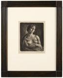 Lot# 1128 Karoly Patko (1895-1941 Hungarian)
 
''Madonna'', etching on tan paper under glass, plate size: 8'' H x 7.75'' W, est: $400/600