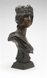 Lot# 1166 After George Coudray (1883-1932)
 
''Princess Herodias'', late 19th / early 20th century, titled in Greek and signed to the integral base ''George Coudray'' and with foundry mark ''Ch. Gautier Bronzier'', patinated bronze, 24'' H x 14'' W x 9'' D, est: $1000/1500