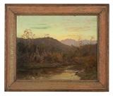 Lot# 1199 George H. Melcher (1881-1957 Santa Monica, CA)
 
''Indian Camp'', oil on board, 11'' H x 14'' W, est: $600/800