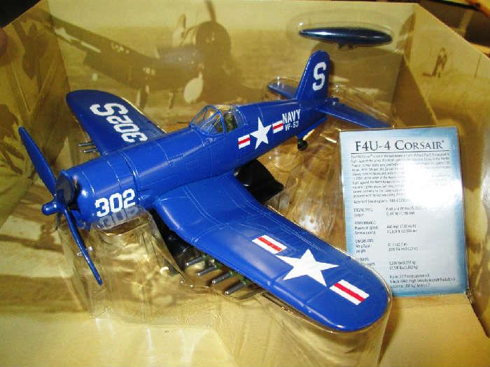 Navy F$U-$ Corsair desk top model Pilot Reward Model Plane 100% of Proceeds Go to Emerald Coast Wounded Warriors SO PLEASE BID !