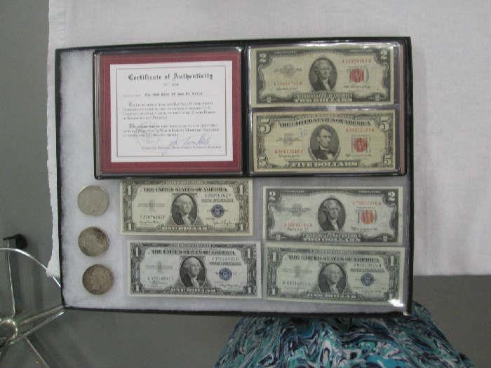 Silver Certificates Silver Dollars Red Stamp 