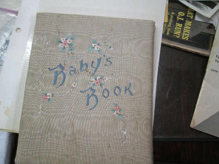 Isabelle Cooley baby book dated 1924 