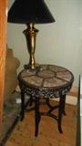 Asian Table with a marble inset top 145.00