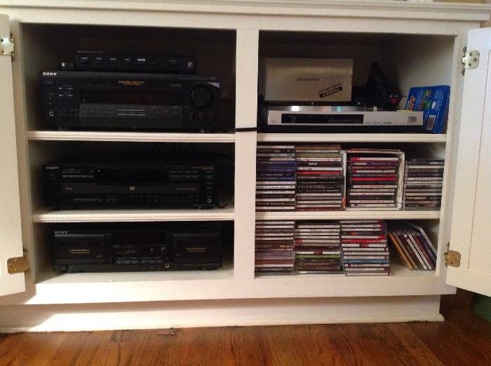 Sony home sound components, CDs, classical music collection