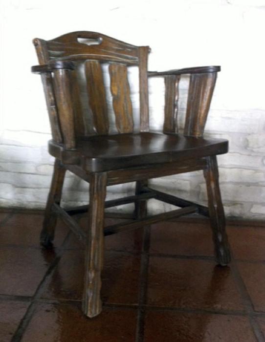 Texas Ranch Oak Captain's Chair - ( two available )
