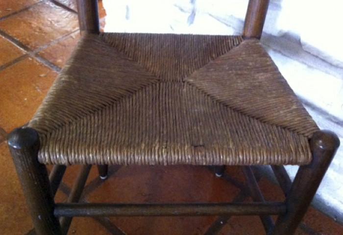 1930's Rush Seat Breakfast Chair Detail
