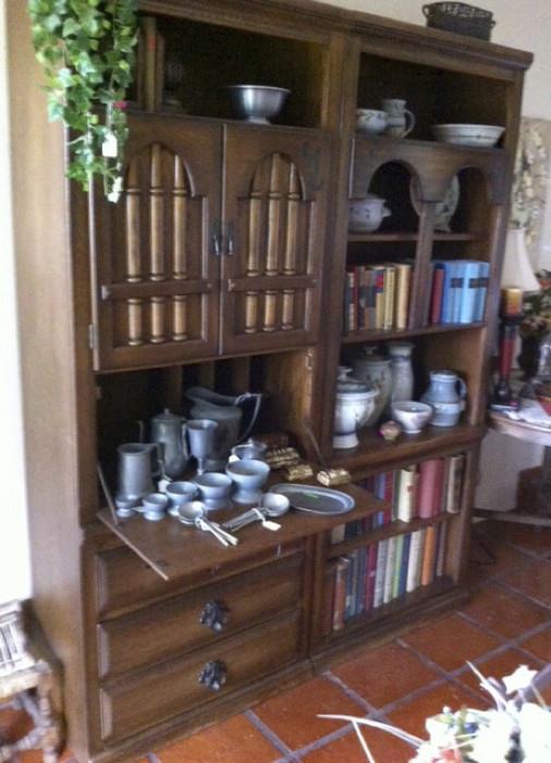 Spanish Colonial Bookcase & Secretary
