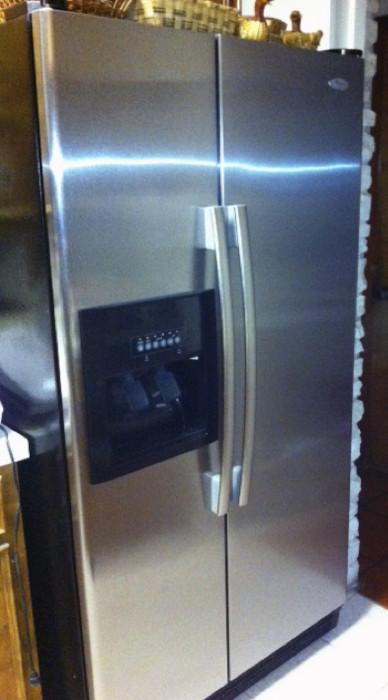Whirlpool Side by Side Brushed Stainless Refrigerator