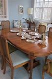 Ethan Allen solid cherry table and 8 chairs.