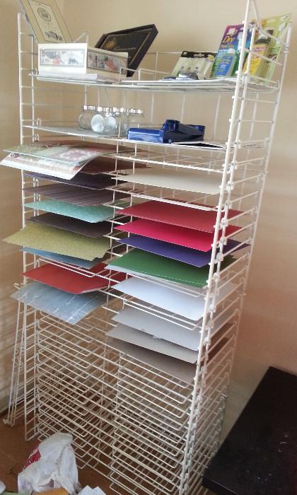 Scrapbookers - tri fold wire double paper rack, holds 12 x 12 paper