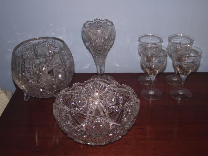 Gorgeous cut crystal bowls