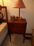 cute little vintage sewing notions cabinet