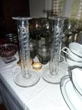Hawks Crystal Candlesticks/Vases