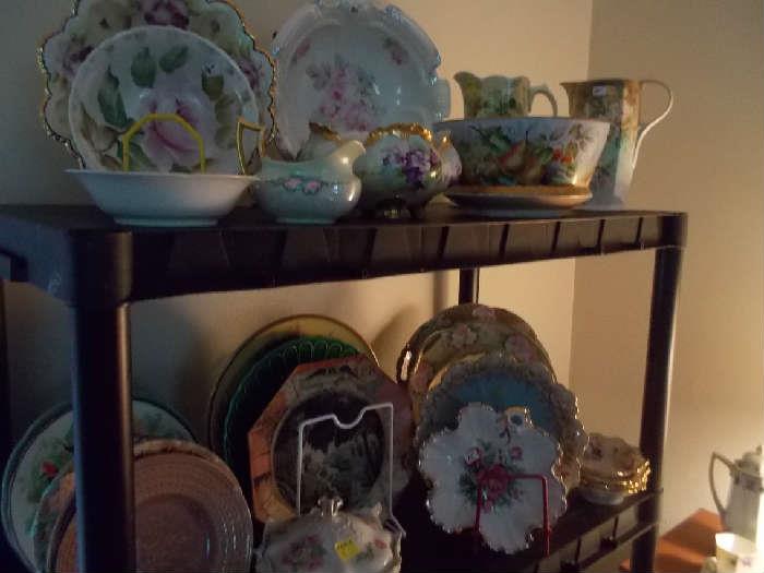 Collection of Victorian plates, bowls, pitchers