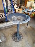 Great Vintage Wrought Iron Birdbath