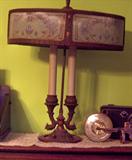 REMBRANDT REVERSE PAINT LAMP, ALL ORIGINAL -- WORKS FINE!