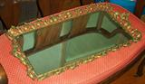 EXTREMELY LARGE LACY BRASS MIRRORED DRESSER TRAY