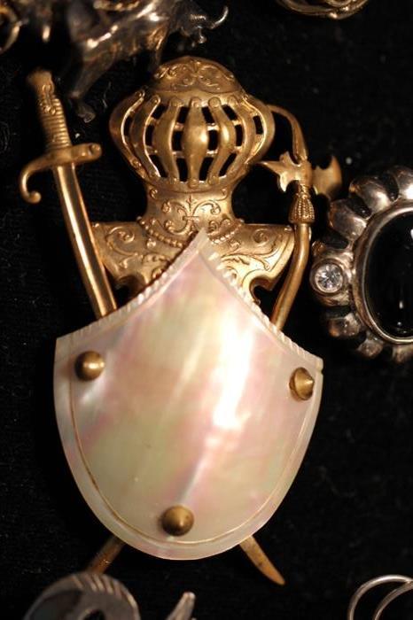 Mother of pearl shield
