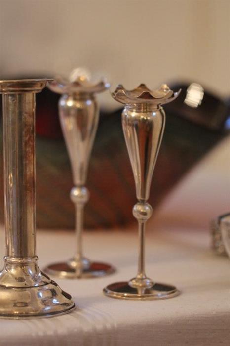 pair of Gorham sterling bud vases, late 19th C.