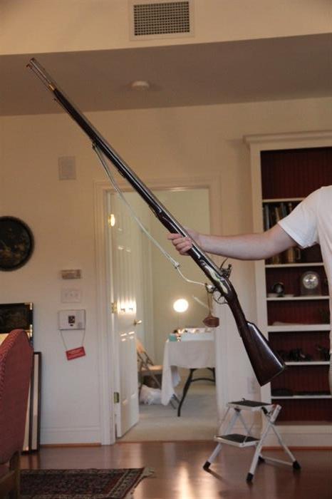 Revolutionary War reenactor's flintlock rifle
