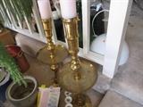 VERY LARGE BRASS CANDLE STICKS