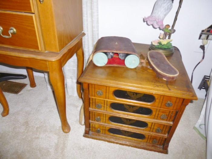 antique spool cabinet