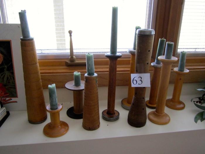 Group of textile spindles