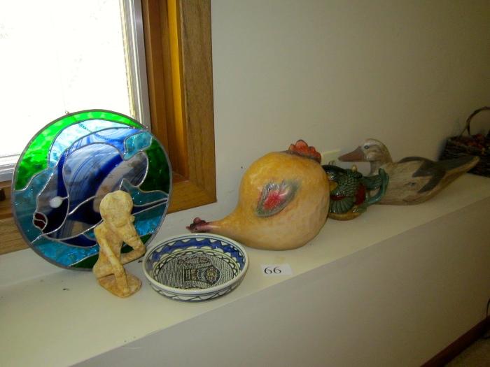 Decorative items, stained glass, pottery, etc.