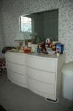 Dresser with Table Lamps and Misc Items