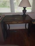 vintage desk with nice bowed legs